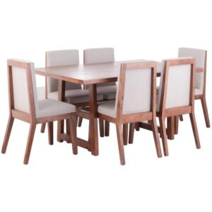 Jjuego Comedor Iberia - Lenga - 6 Sillas