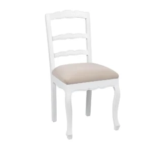 Silla provenzal - Blanca/Tapiz Crudo